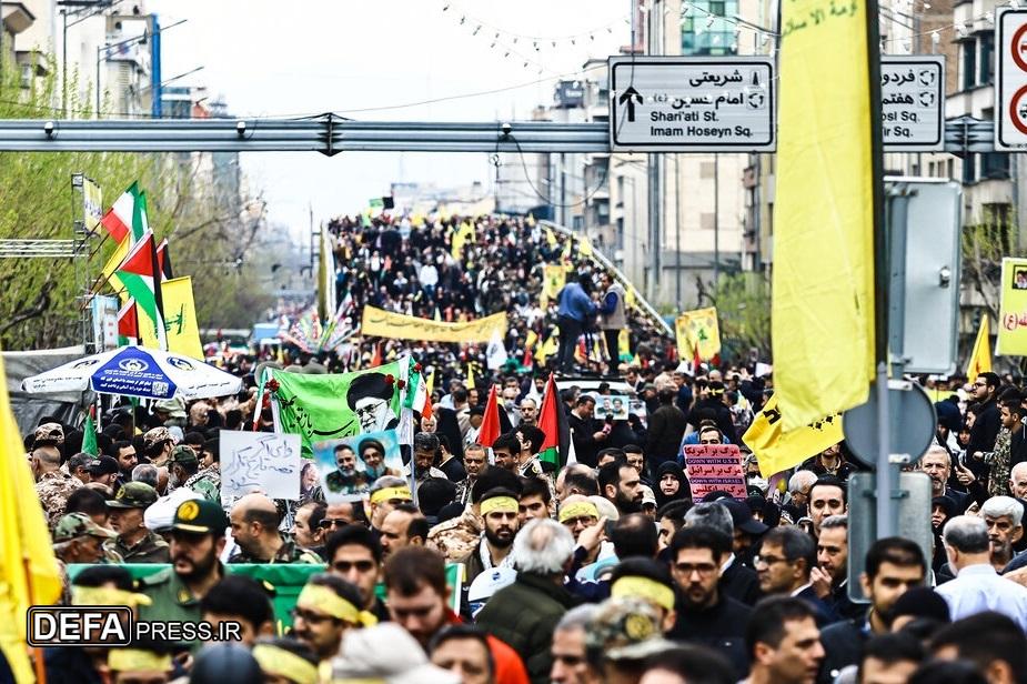 گام‌های استوار مردم تهران برای حمایت از مردم مظلوم فلسطین