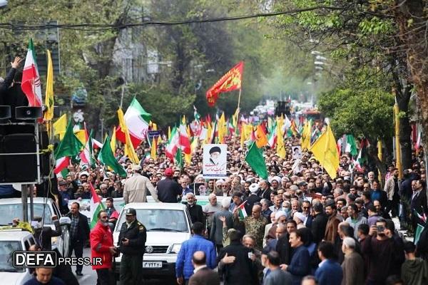 قدردانی فرمانده سپاه کربلا از حضور باشکوه و کم‌نظیر مردم مازندران در راهپیمایی روز جهانی قدس