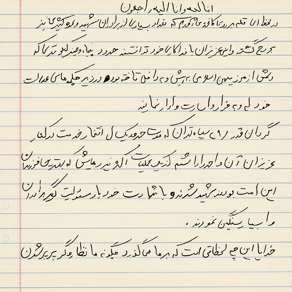 سند/ آخرین دستنوشته شهید در مورد دوستان شهیدش