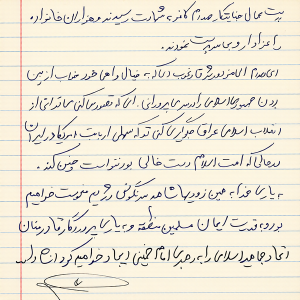 سند/ آخرین دستنوشته شهید در مورد دوستان شهیدش