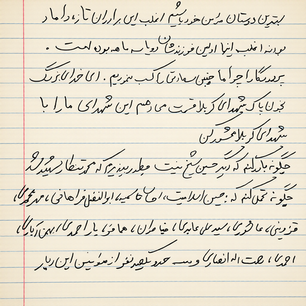 سند/ آخرین دستنوشته شهید در مورد دوستان شهیدش