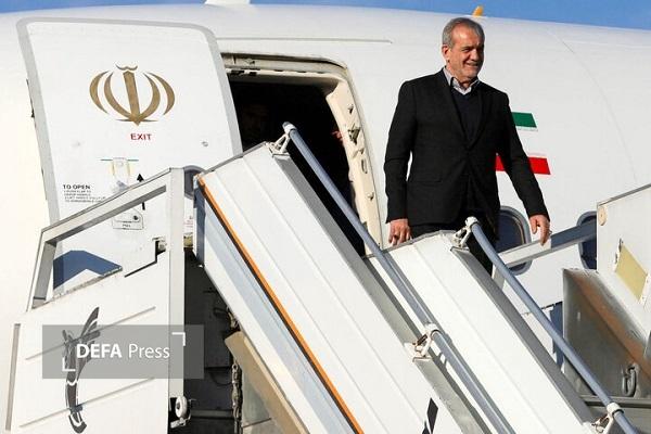 پزشکیان وارد شهرکرد مرکز چهارمحال و بختیاری شد