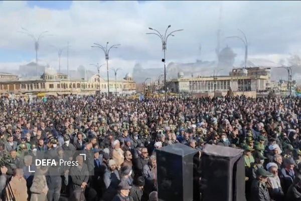 تشییع پیکر دو شهید حمله اغتشاشگران در همدان + تصاویر