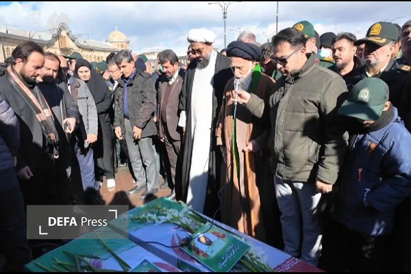 تشییع پیکر دو شهید حمله اغتشاشگران در همدان + تصاویر