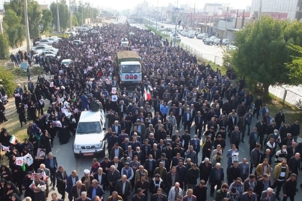 تشییع شهدای مدافع امنیت در گچساران+ تصاویر