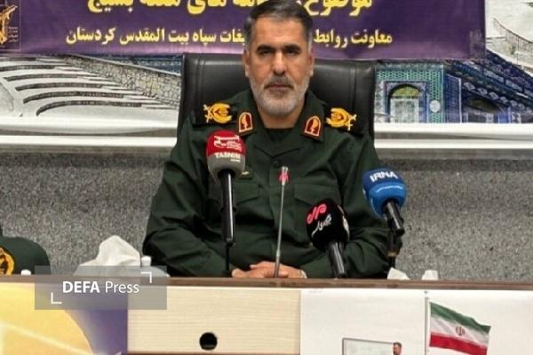 جانشین‌سپاه‌کردستان: مردم پشتوانه و مدافع نظام و انقلاب اسلامی هستند