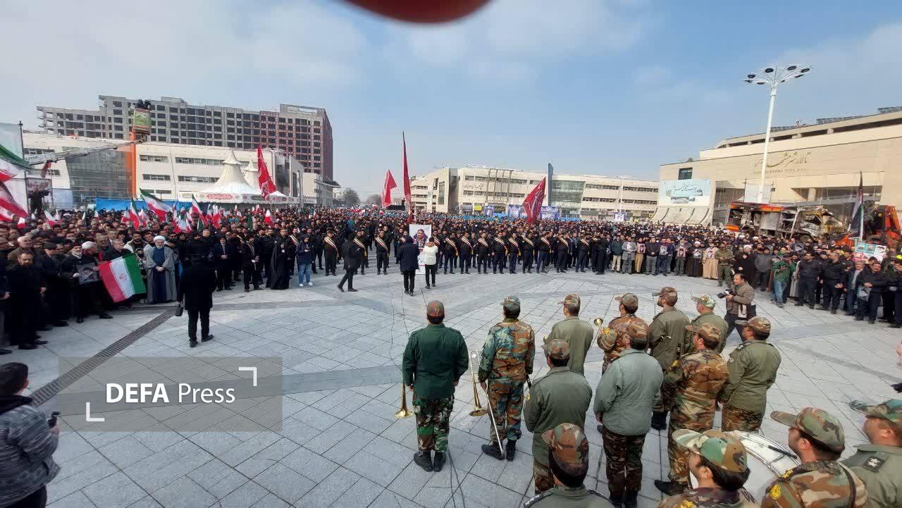 تشییع پیکر کارمند شهید شهرداری مشهد+ تصاویر