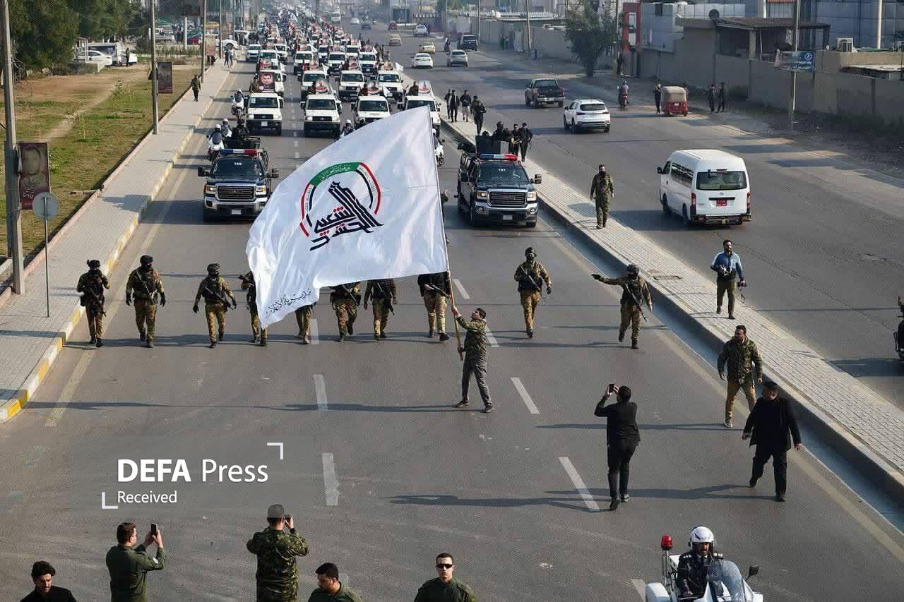 برگزاری تشییع نمادین شهدای حشد الشعبی در میدان التحریر+ تصاویر برگزاری تشییع نمادین شهدای حشد الشعبی در میدان التحریر+ تصاویر