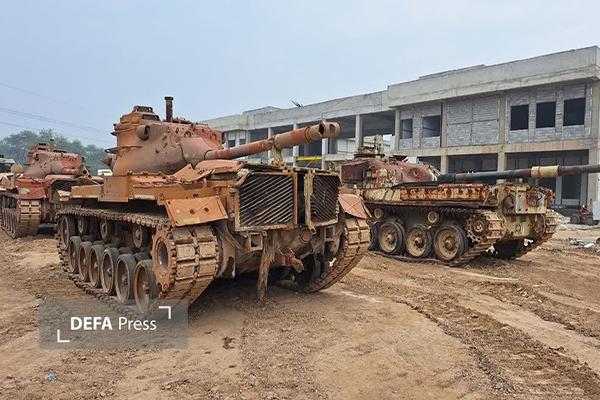 چینش ادوات نظامی در محوطه موزه دفاع مقدس و مقاومت خوزستان+ تصاویر