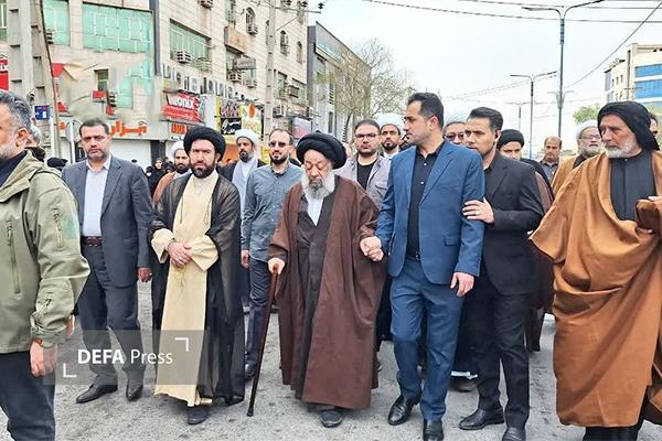 برگزاری تشییع مرحوم آیت الله شفیعی در اهواز + تصاویر