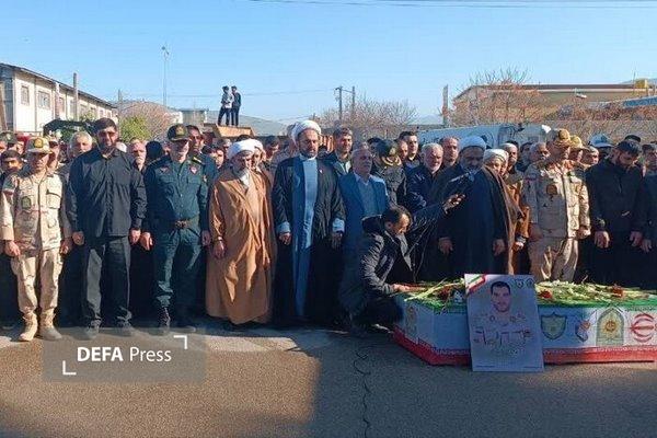 پیکر شهید مرزبانی در کلاله تشییع شد