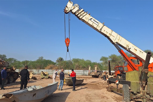فیلم/ جانمایی ادوات نظامی در محوطه موزه دفاع مقدس و مقاومت خوزستان