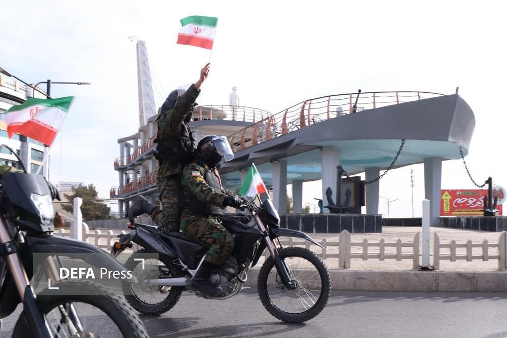 تصاویر| رژه موتوری نیروهای مسلح در سمنان