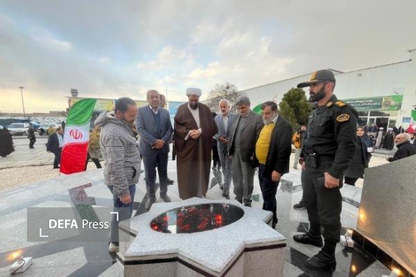 رونمایی یادمان شهید گمنام نمایشگاه بین‌المللی همدان + تصاویر
