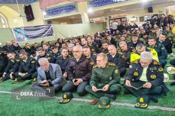 یادبود شهید نظم و امنیت «افشین حق‌شناس» در قزوین برگزار شد