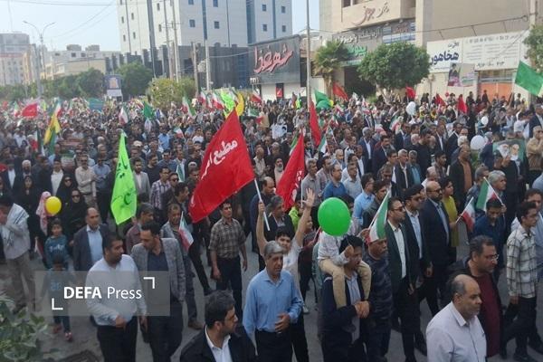 آغاز راهپیمایی ۲۲ بهمن در بوشهر آغاز راهپیمایی ۲۲ بهمن در بوشهر