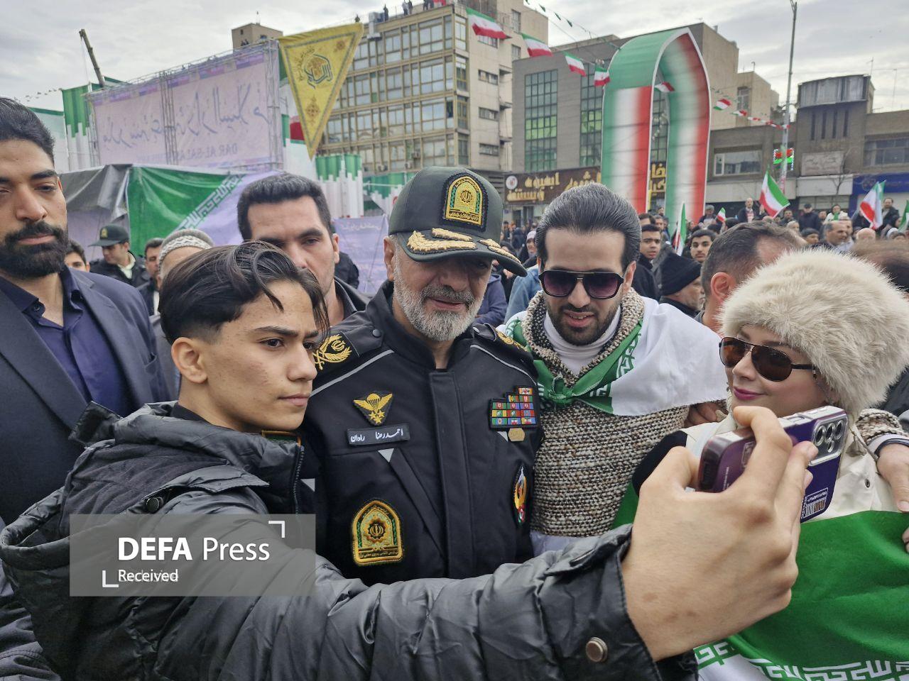 حضور مسئولان لشکری و کشوری در راهپیمایی ۲۲ بهمن