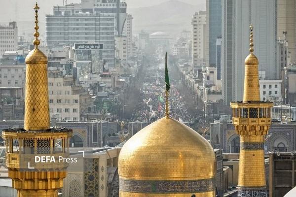 تصاویر هوایی از شکوه حضور مردم مشهدالرضا در راهپیمایی دشمن‌شکن ۲۲ بهمن