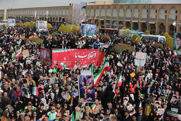 فیلم/ حضور پرشور مردم اصفهان در راهپیمایی ۲۲ بهمن