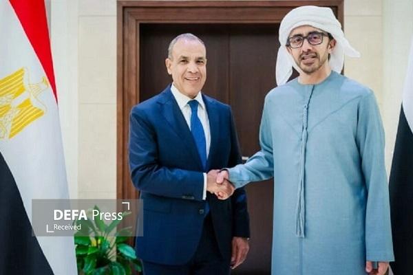 تاکید وزرای خارجه مصر و امارات بر جلوگیری از گسترش تنشها در منطقه تاکید وزرای خارجه مصر و امارات بر جلوگیری از گسترش تنشها در منطقه