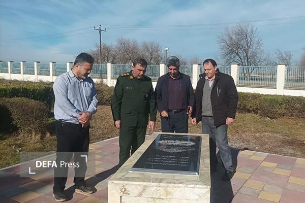 بازدید میدانی مدیرکل حفظ آثار دفاع مقدس از یادمان شهید گمنام دانشگاه کشاورزی و منابع طبیعی مغان