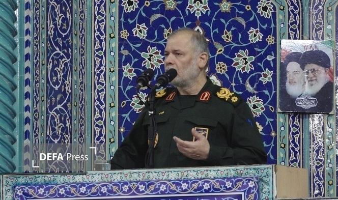 سردار جمیری: سپاه، پاسداری از انقلاب را با نگاه عاشورایی و ولایی ادامه خواهد داد. سردار جمیری: سپاه، پاسداری از انقلاب را با نگاه عاشورایی و ولایی ادامه خواهد داد.