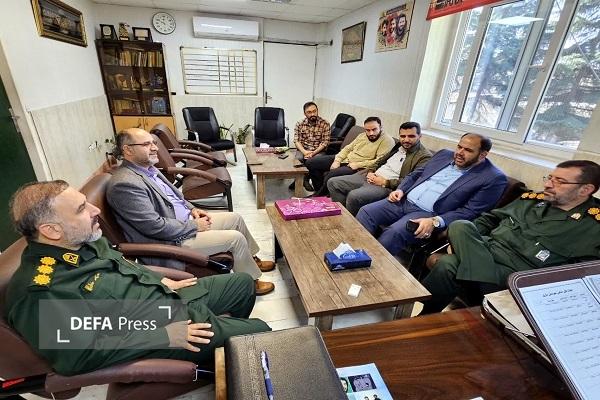 دیدار مدیرکل حفظ آثار و نشر ارزش‌های دفاع مقدس و مقاومت مازندران با فرمانده سپاه ساری