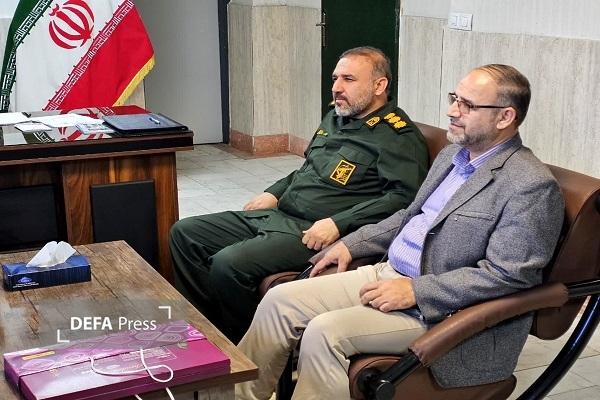 دیدار مدیرکل حفظ آثار و نشر ارزش‌های دفاع مقدس و مقاومت مازندران با فرمانده سپاه ساری