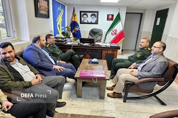 دیدار مدیرکل حفظ آثار و نشر ارزش‌های دفاع مقدس و مقاومت مازندران با فرمانده سپاه ساری