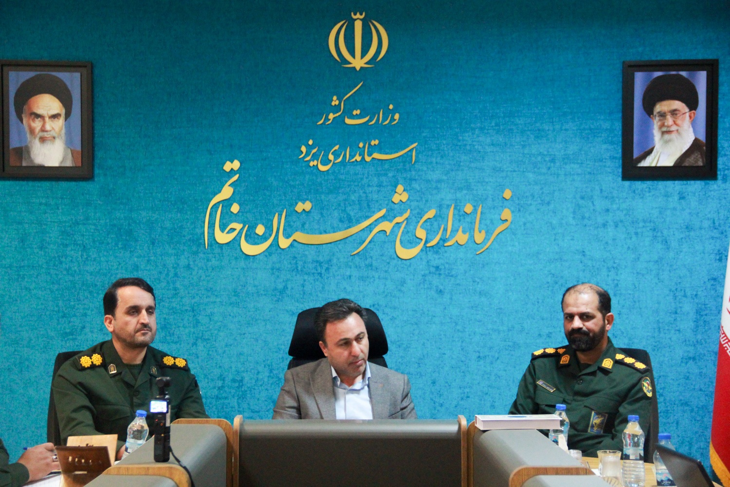 تصاویر/آئین معارفه رئیس و دبیر شورای حفظ آثار شهرستان خاتم