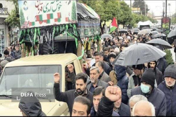 تشییع شهیدان «ابراهیمی» و «دهقان» در بابلسر