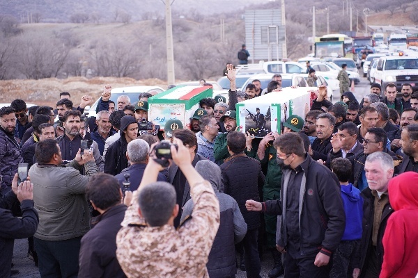 مراسم استقبال از شهیدان «امین اورنگ» و «علیرضا آزم» در یاسوج