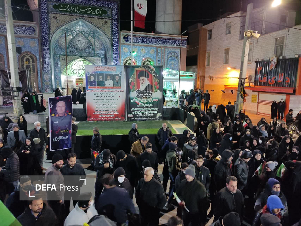 وداع مردم خمین با ۴ شهید جنگ رمضان