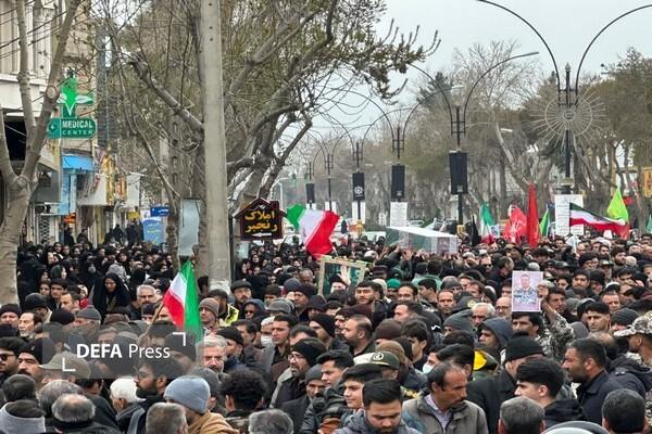 وداع مردم چناران با شهید اقتدار سرگرد شهید «علی‌اکبر شهپری» + تصاویر