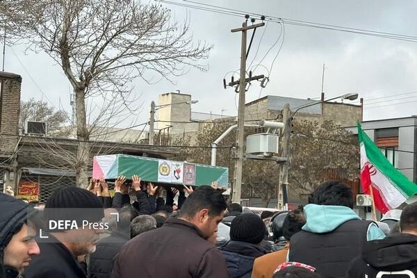 وداع مردم چناران با شهید اقتدار سرگرد شهید «علی‌اکبر شهپری» + تصاویر