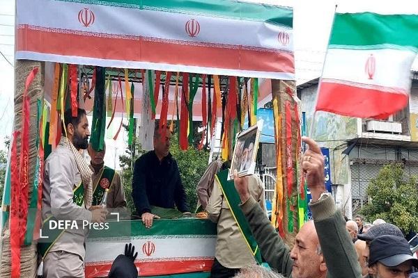 تشییع پیکر مطهر شهید «میثم طبری» در تنکابن