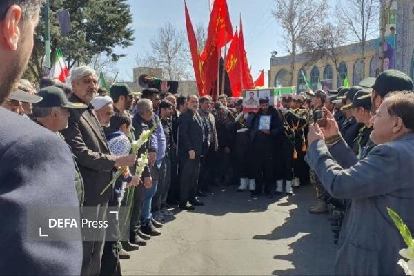 تشییع سروان شهید «محمد رجبی» در تویسرکان + تصاویر
