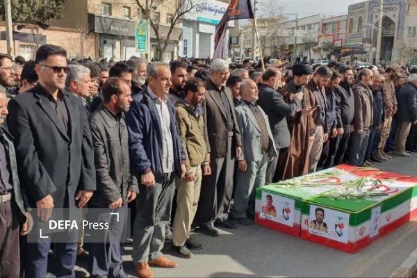 تشییع با شکوه پیکر دو شهید تروریستی در تویسرکان + تصاویر