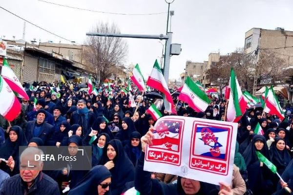 تشییع پیکر ۳ حمله رژیم صهیونیستی و آمریکایی در همدان + تصاویر