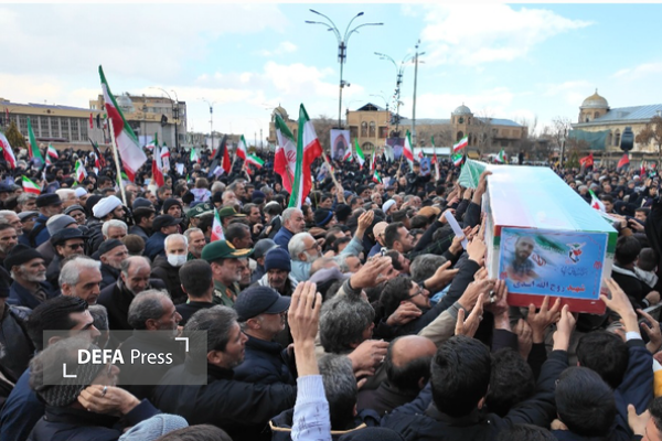 تشییع پیکر ۳ حمله رژیم صهیونیستی و آمریکایی در همدان + تصاویر