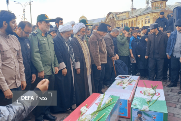 تشییع پیکر ۳ حمله رژیم صهیونیستی و آمریکایی در همدان + تصاویر