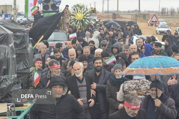 تشییع شهید «احمد یادگاری» در روستای کردآباد + تصاویر