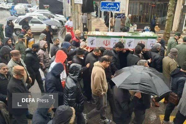 پیکر شهید جنگ رمضان در مینودشت تشییع شد