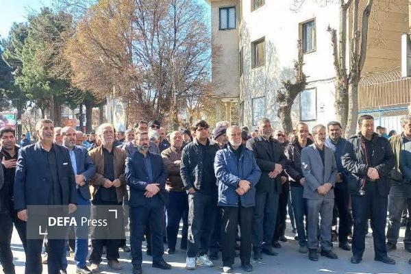 تشییع پیکر پاسدار شهید «رضا گرایی» در نهاوند + تصاویر