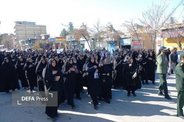 تشییع پیکر پاسدار شهید «رضا گرایی» در نهاوند + تصاویر