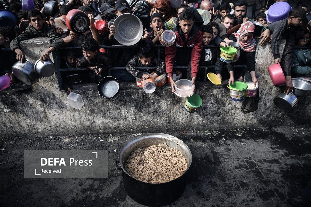 سایه سیاه گرسنگی بر سر مردم غزه