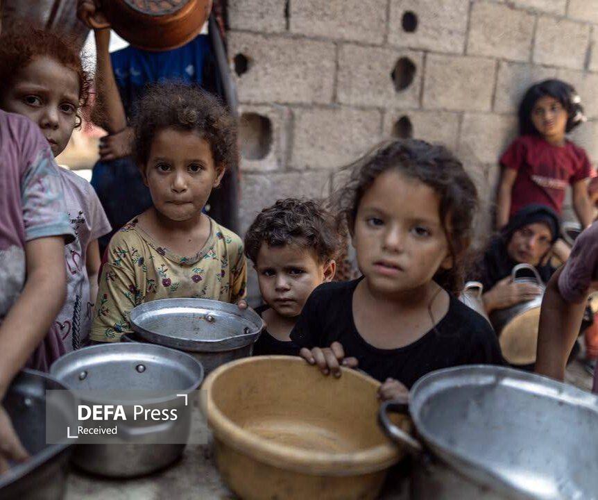 سایه سیاه گرسنگی بر سر مردم غزه