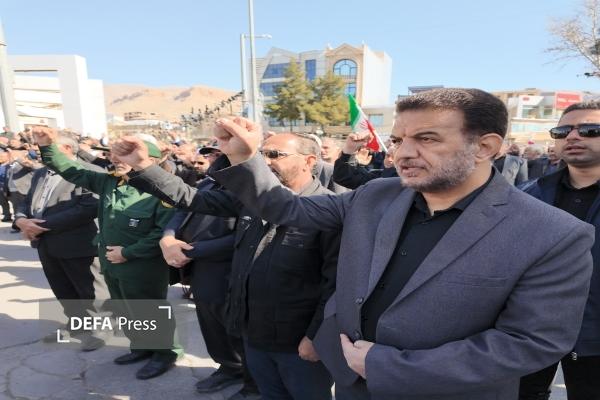 گزارش تصویری/ تشییع فرمانده شهید یگان حفاظت ستاد کل نیرو‌های مسلح کشور