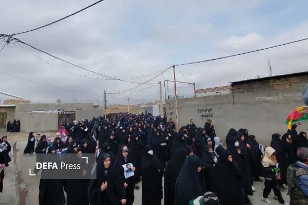 تشییع پیکر شهید «مهدی بیات» در روستای بابان + تصاویر