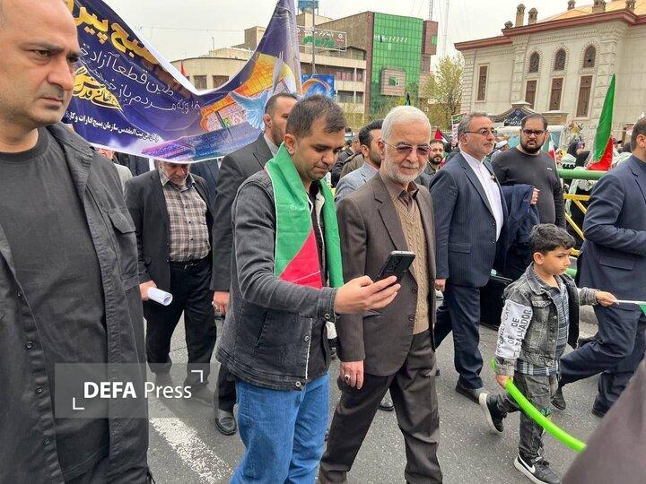 خروش حماسی تهرانی‌ها علیه آمریکا و رژیم صهیونی در روز قدس+ تصاویر